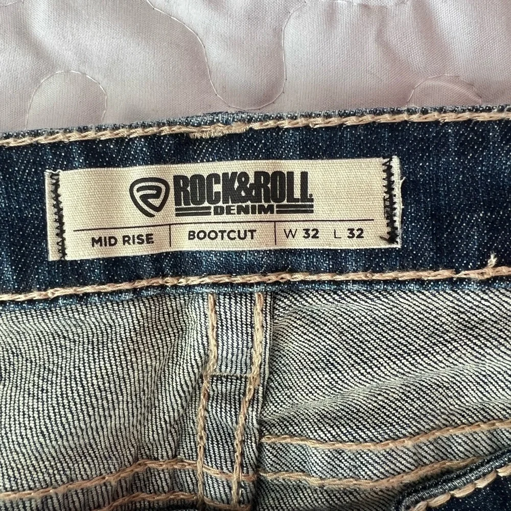 Rock & Roll Denim Boot Cut Jeans, NEW, never worn, Size 32 - Picture 6 of 11